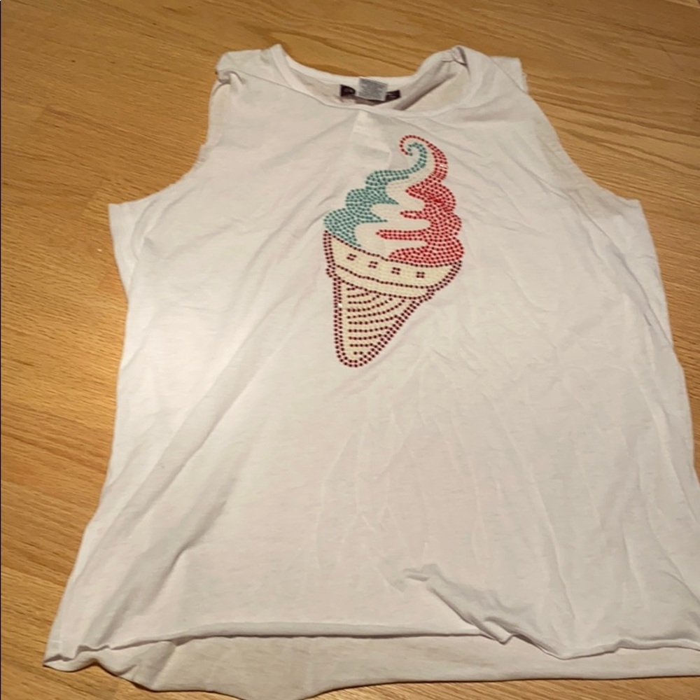 Brand new ice cream sleeveless t shirt